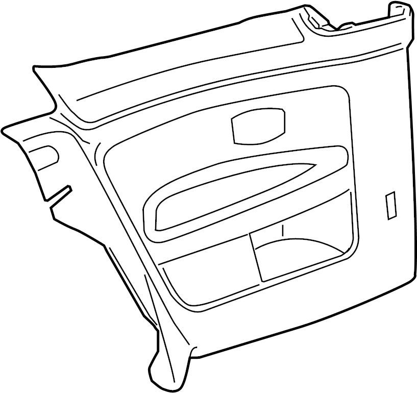 View 1K3867043BQTRS Interior Quarter Panel Trim Panel (Rear, Lower) Full-Sized Product Image