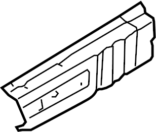 View 1K3810607A REINFORCED. Rocker. (Front) Full-Sized Product Image
