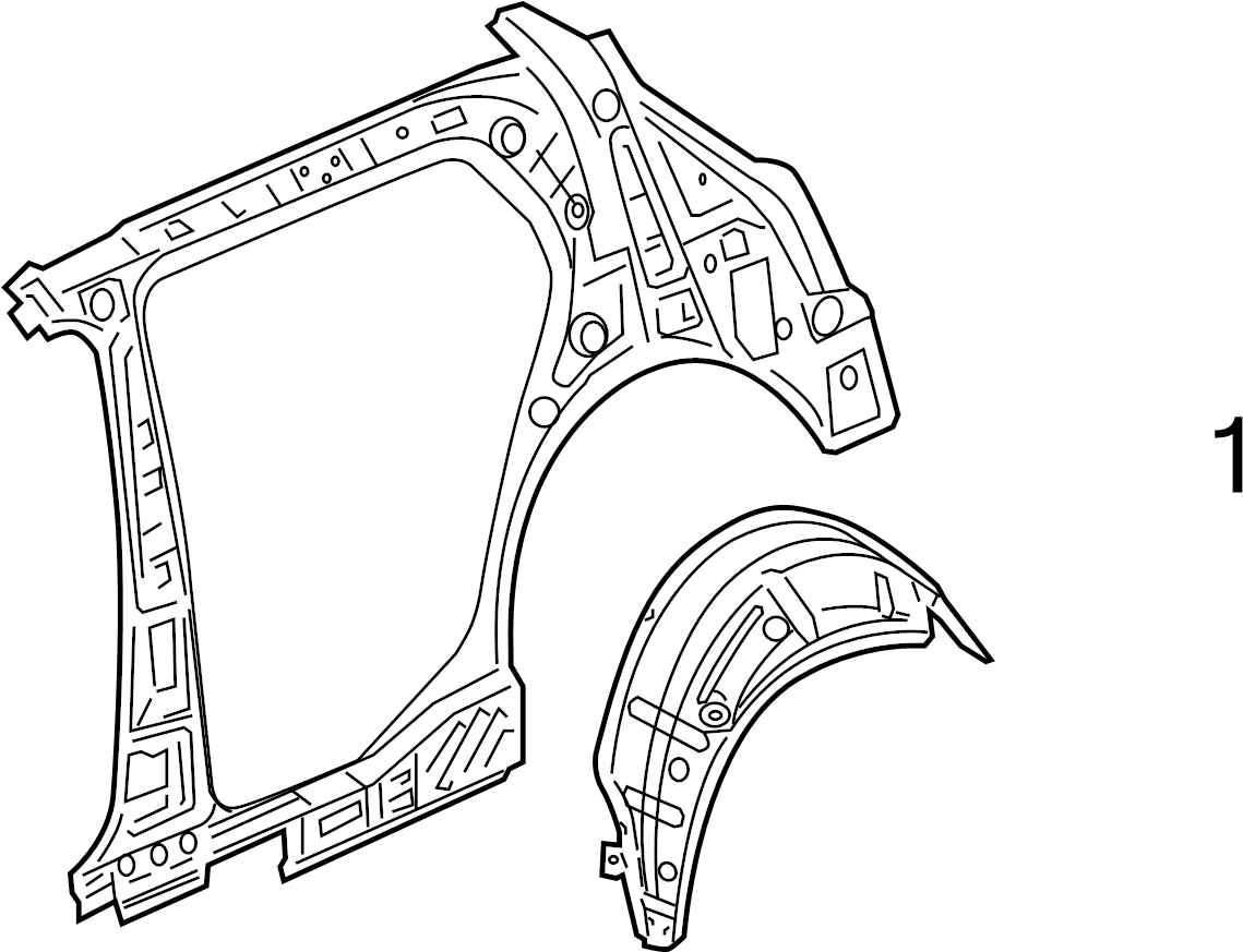 View 1K6809411B Wheel Housing Side Panel Full-Sized Product Image