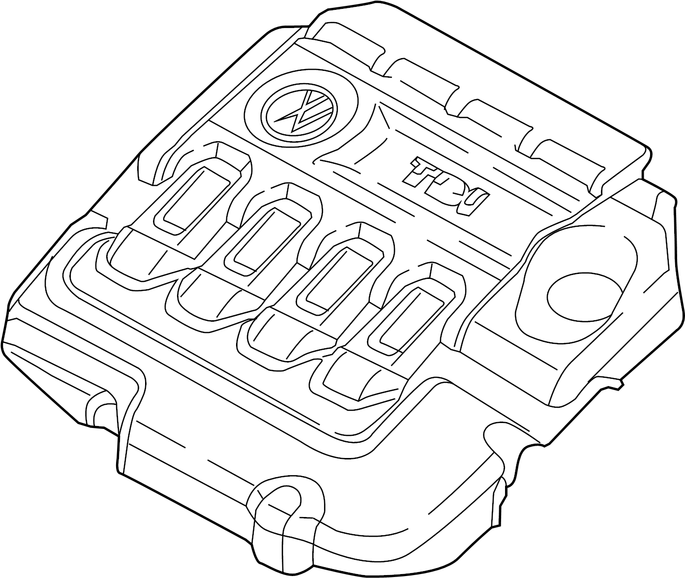 View 04L103925AQ Engine Cover Full-Sized Product Image