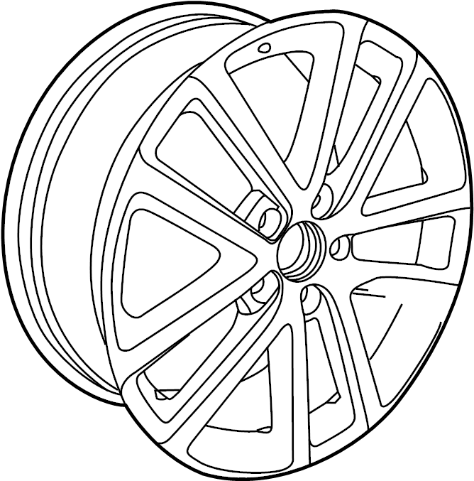 View 1K0601025AGAX1 Wheel Full-Sized Product Image