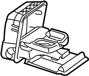 View 1K0862532G9B9 Console Cup Holder (Rear) Full-Sized Product Image