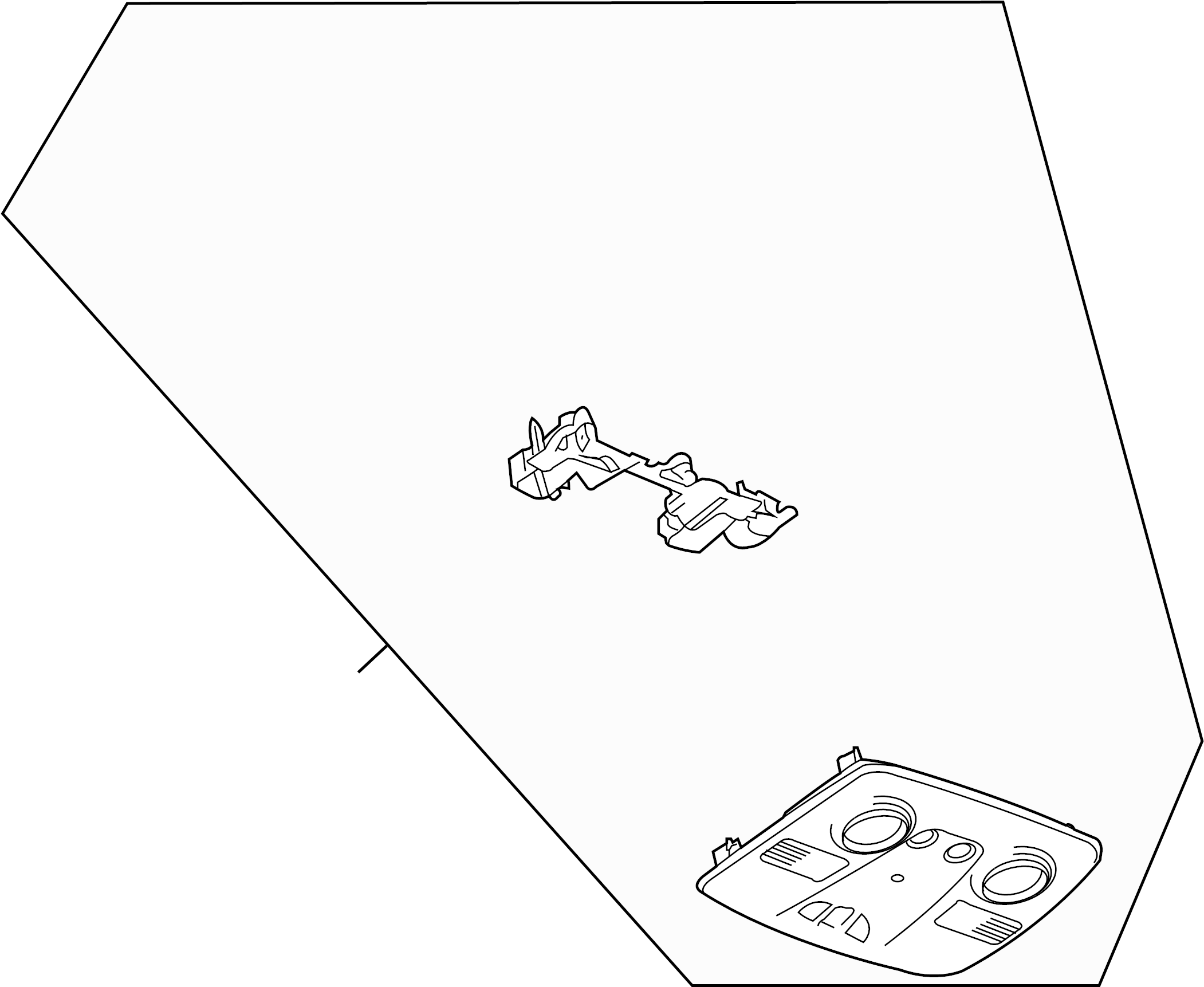 View 20772256 Overhead Console (Right, Front) Full-Sized Product Image