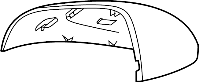 View 42676116 Door Mirror Cover (Upper) Full-Sized Product Image
