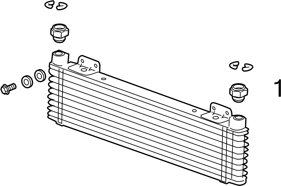 View 22966152 Engine Oil Cooler Line Connector Full-Sized Product Image