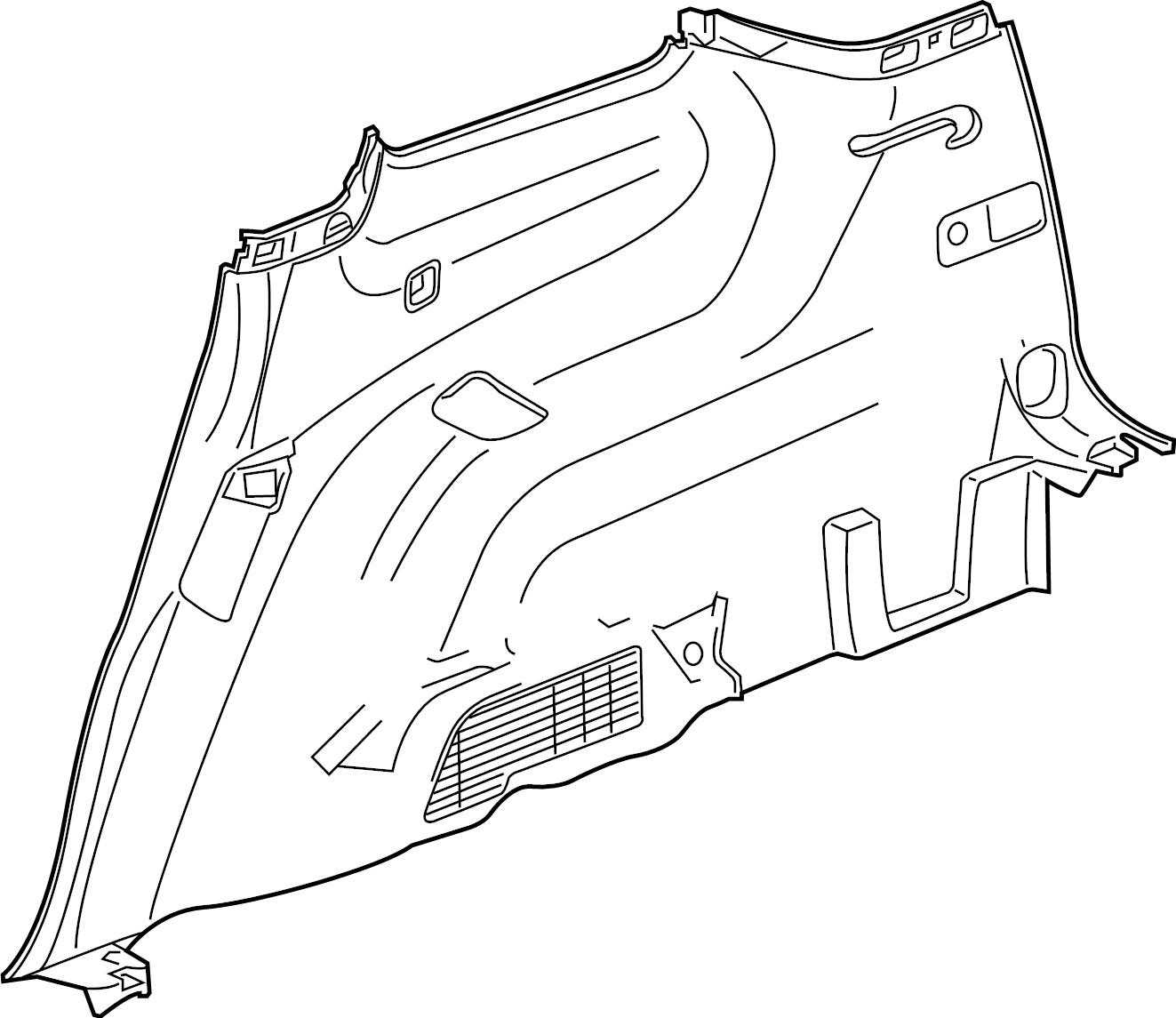 Cadillac XT6 Interior Quarter Panel Trim Panel (Lower). W 84973538 GM Parts Wholesale Canada