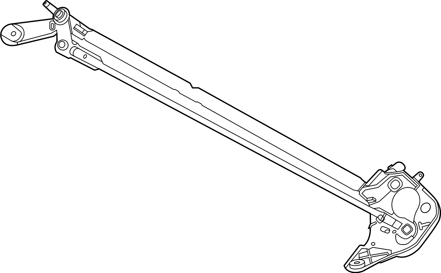View M1PZ17566A Windshield Wiper Linkage (Front) Full-Sized Product Image