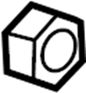 View 92241262 Steering Tie Rod Nut Full-Sized Product Image