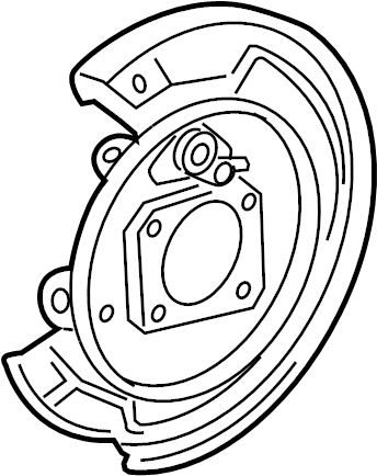 View 19204630 Brake Backing Plate (Rear) Full-Sized Product Image