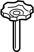 View 92199316 Spare. Tire. Retainer. Bolt. SPA Wheel Stow. Stud.  Full-Sized Product Image
