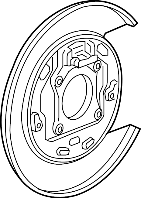 View 23261416 Shield. Plate. Brake. Backing.  Full-Sized Product Image