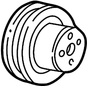 View 10043060 Engine Cooling Fan Clutch Pulley. Engine Water Pump Pulley.  Full-Sized Product Image