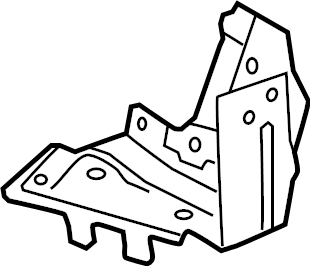 View 84455535 Radiator Support Splash Shield Bracket Full-Sized Product Image