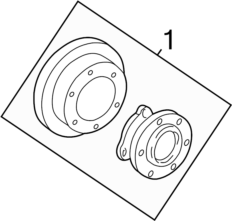View 12549136 Rotor. Hub. Brake. (Front) Full-Sized Product Image