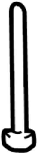 View 88891731 Door Hinge Pin (Front, Lower) Full-Sized Product Image