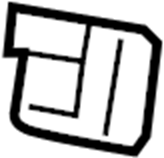 View 23411791 Seat Belt Trim Bezel (Upper) Full-Sized Product Image