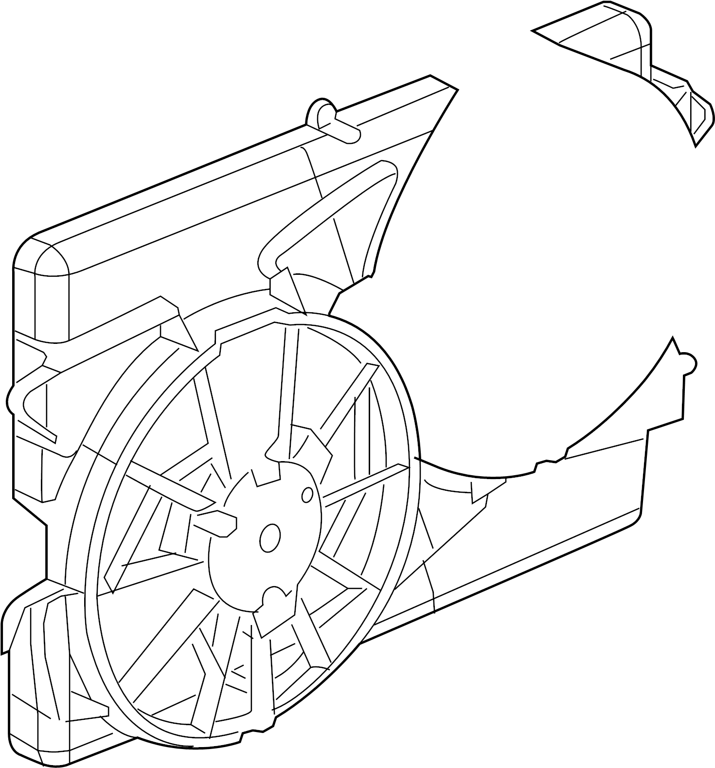 View 22697113 Engine Cooling Fan Shroud Full-Sized Product Image