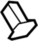 View N24351W24A Windshield Post Trim Clip Full-Sized Product Image