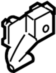 View 8Y1823633 Hood Release Cable Bracket. Hood Release Handle Bracket.  Full-Sized Product Image