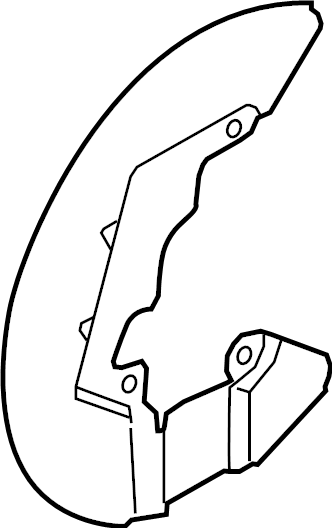View FR3Z2K004F Brake Dust Shield Full-Sized Product Image