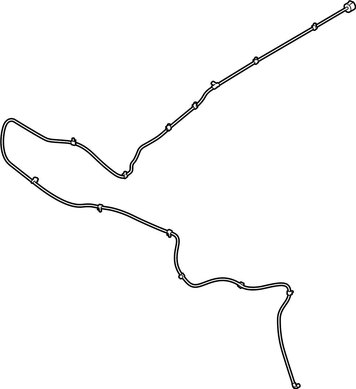 View JR3Z17A605A Windshield Washer Hose (Front, Upper, Lower) Full-Sized Product Image