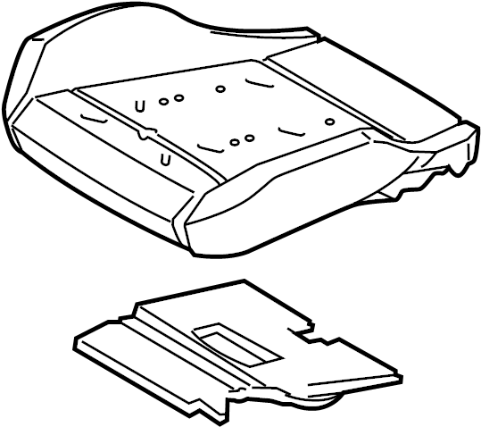 View FR3Z63632A22B Seat Cushion Foam (Front, Lower) Full-Sized Product Image