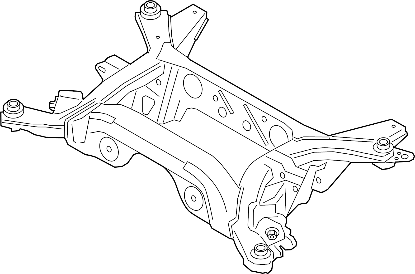 View FR3Z5035L Suspension Subframe Crossmember (Rear) Full-Sized Product Image