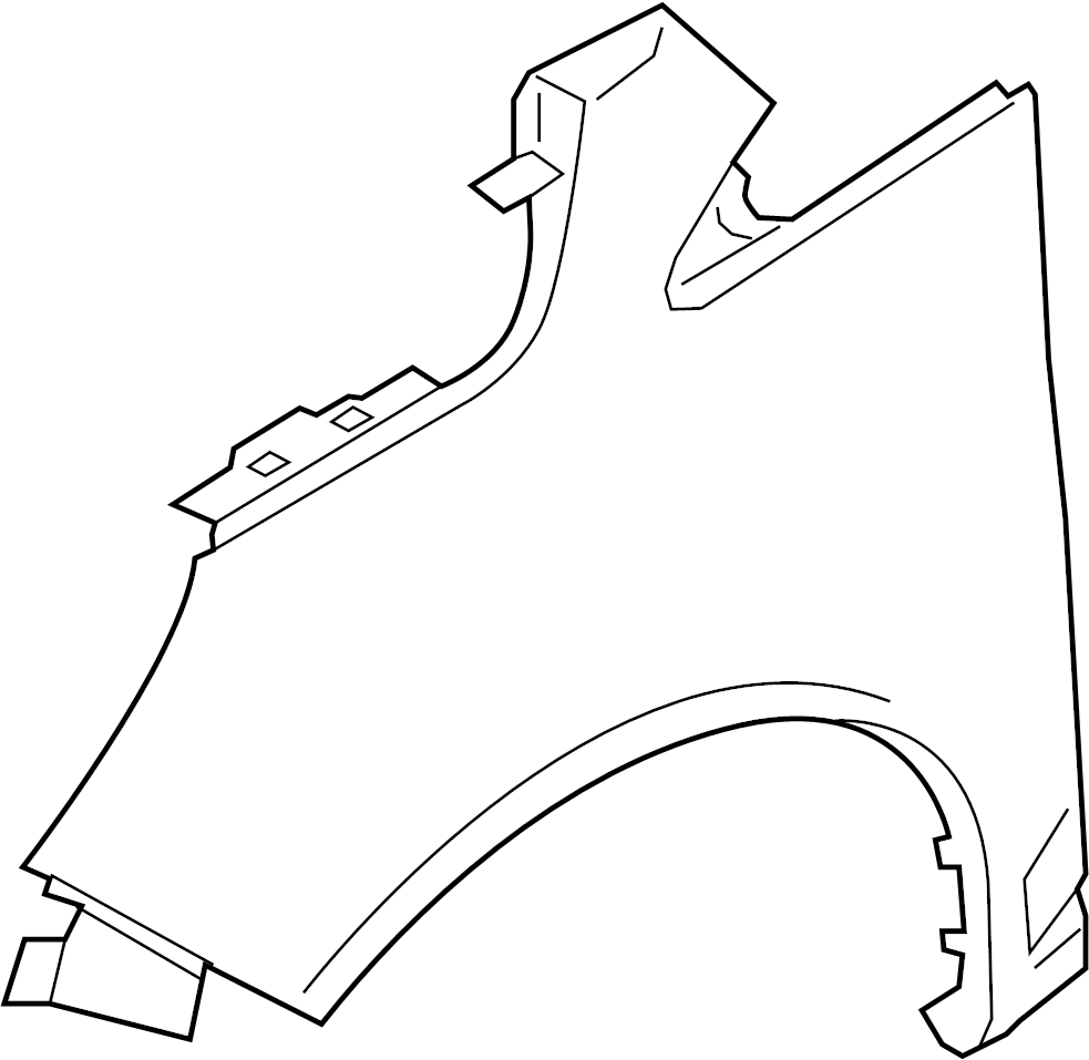 View DM5Z16006A Fender (Front) Full-Sized Product Image