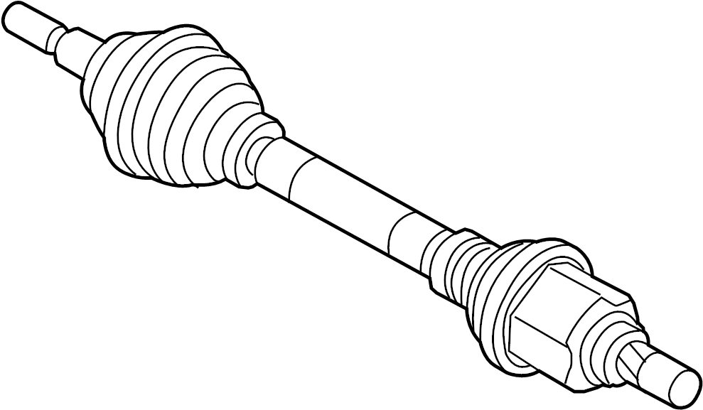 View FV6Z3B437H CV Axle Assembly (Front) Full-Sized Product Image