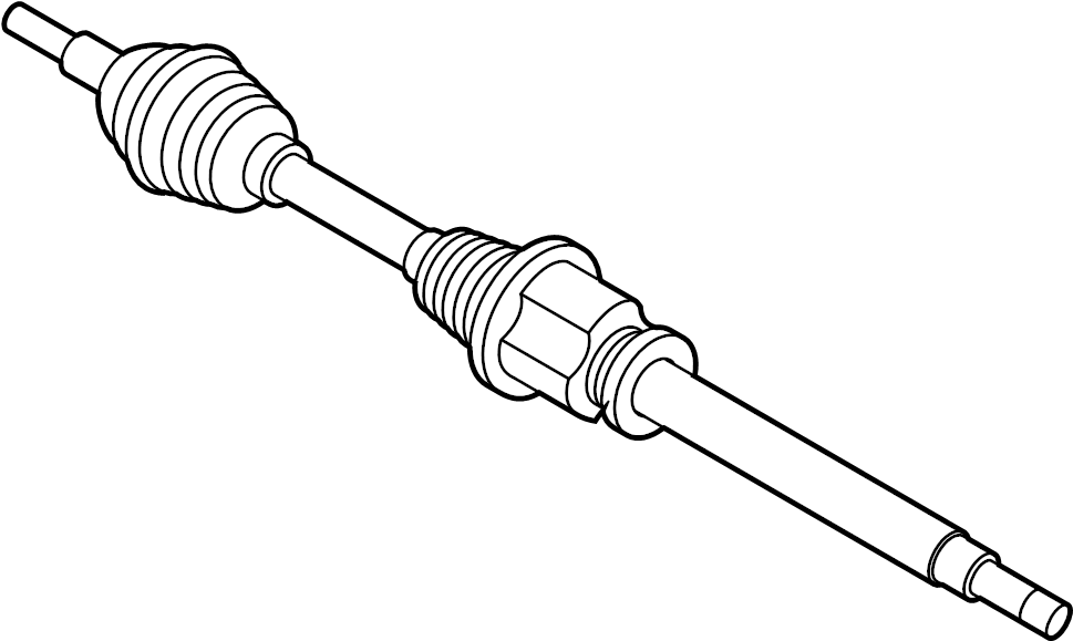 View G1FZ3B436E CV Axle Assembly (Front) Full-Sized Product Image