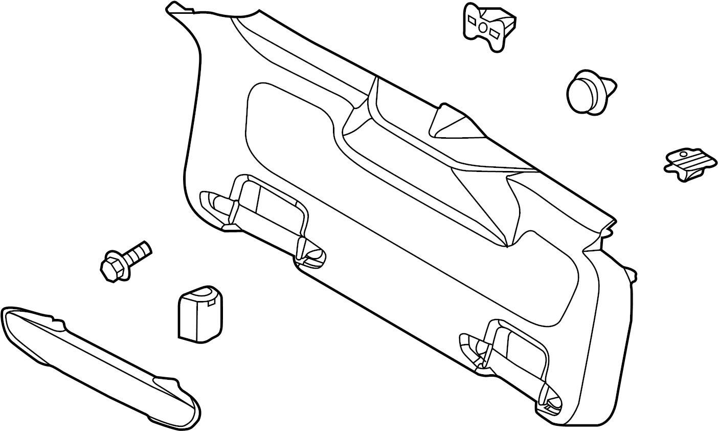 View F1EZ5846404BA Liftgate Trim (Lower) Full-Sized Product Image