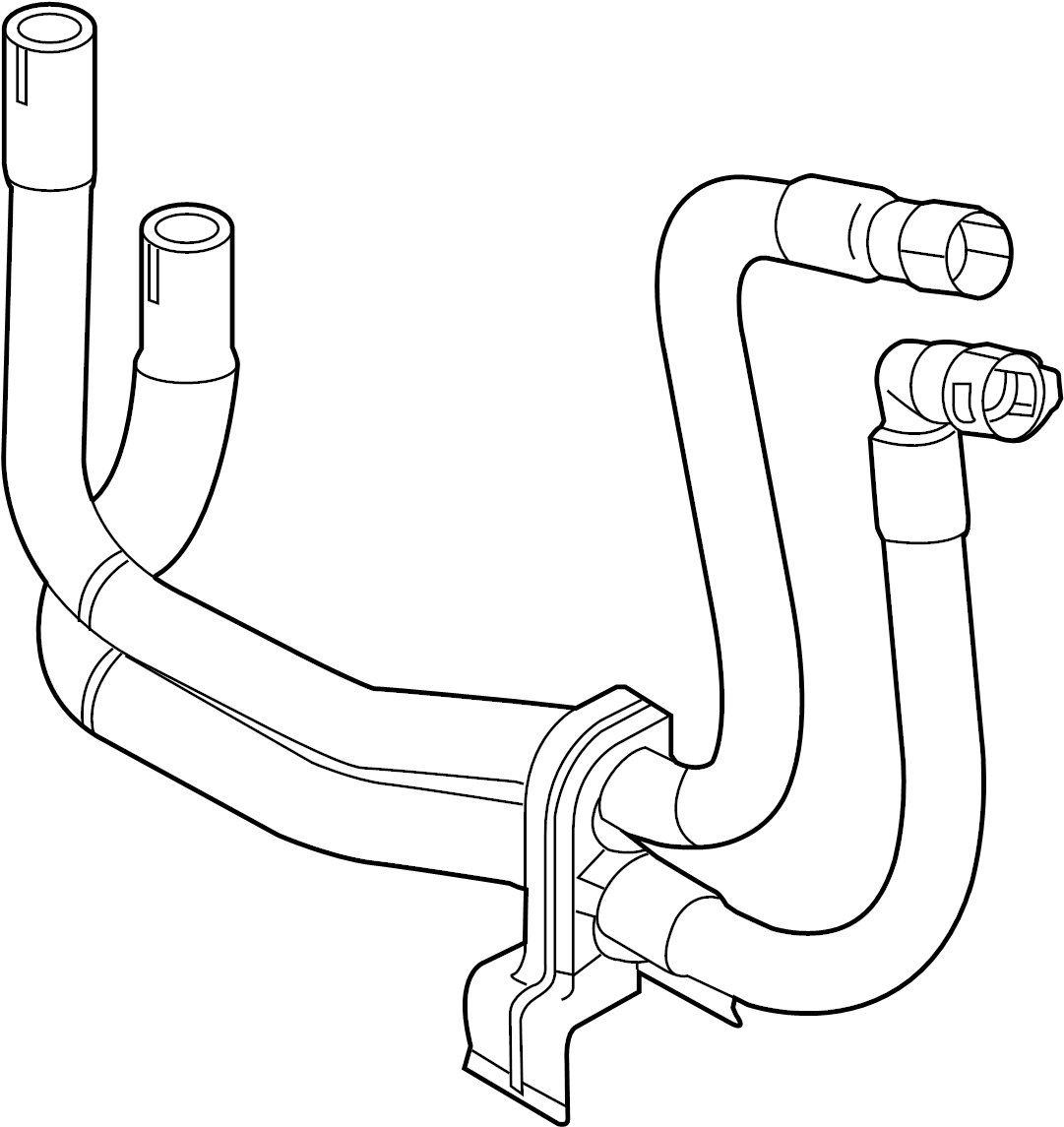 View DG1Z6A715A Hose. Engine. Coolant. Oil Cooler Assembly.  Full-Sized Product Image