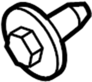 View W503924S439 Bolt. Screw. Bracket. Fender. (Front, Rear, Upper, Lower) Full-Sized Product Image