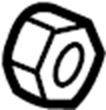 View W713882S437 Steering Tie Rod Nut Full-Sized Product Image