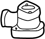 View F6ZZ8592BB Engine Coolant Thermostat Housing Full-Sized Product Image