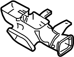 View 8A5Z18C433B Instrument Panel Air Duct (Front, Rear) Full-Sized Product Image