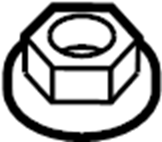 View W705891S440 Engine Mount Nut (Front) Full-Sized Product Image