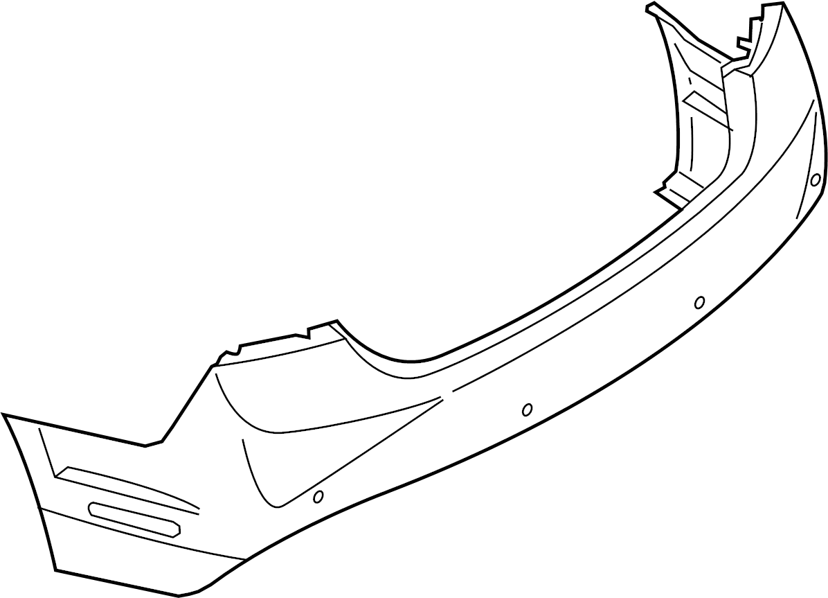 View HP5Z17906SAPTM Bumper Cover (Rear, Upper, Lower) Full-Sized Product Image
