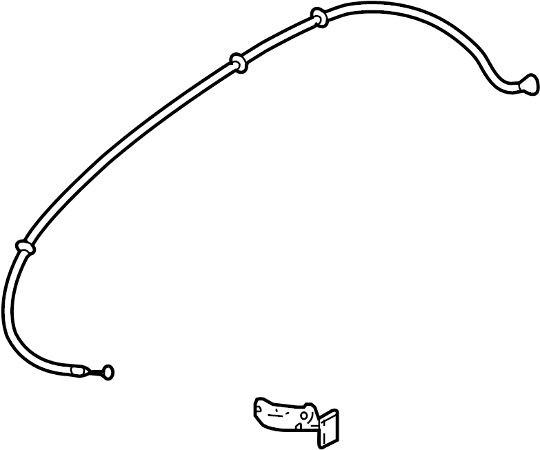 View 6W1Z16916A Hood Release Cable Full-Sized Product Image