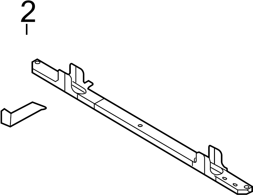 View 2L1Z78101C38CA Bracket. Bar. Tie. Support. Radiator. Plate. (Lower) Full-Sized Product Image