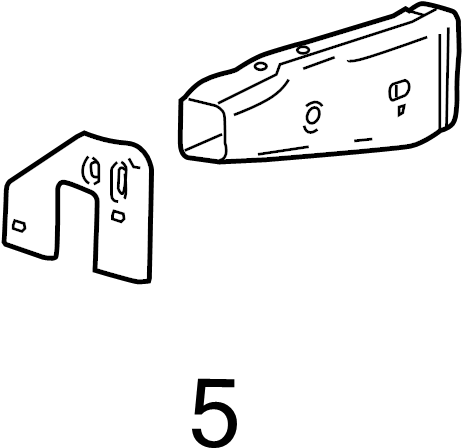 View 9L3Z5D058AA Frame Rail End Bracket (Front) Full-Sized Product Image
