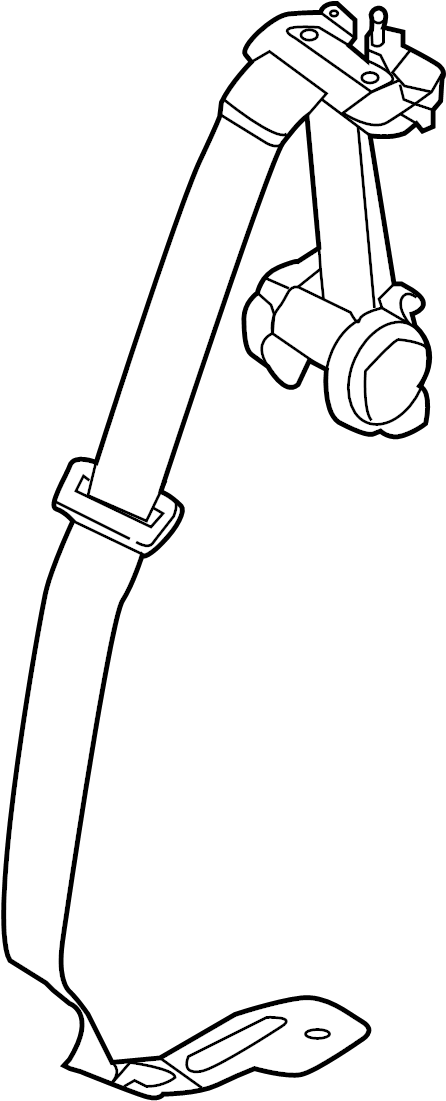 View ML3Z16611B64AB SEAT BELT ASSEMBLY.  Full-Sized Product Image