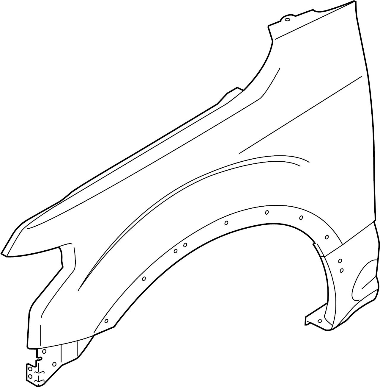 View VL3Z16005B Fender (Front) Full-Sized Product Image