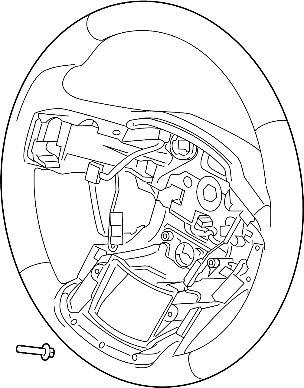 View JL3Z3600LB Steering Wheel Full-Sized Product Image
