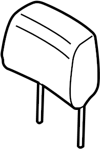 View FL3Z25611A08A Headrest. Cushion. pad. Head REST Assembly.  Full-Sized Product Image