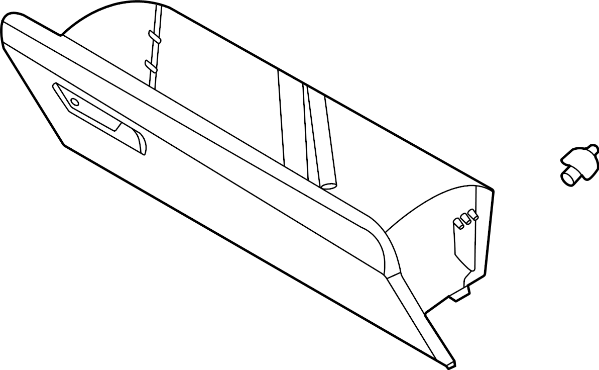 Ford F-150 Glove Box Door. 15 DISPLAY, LOWER, slate - ML3Z1506024AD