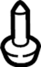 View W716948S439 Door Hinge Bolt (Upper, Lower) Full-Sized Product Image