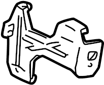 View 1L3Z17E857BA Bumper Cover Bracket (Upper) Full-Sized Product Image