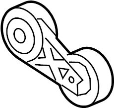 View 3C2Z6B209BA Accessory Drive Belt Tensioner Assembly Full-Sized Product Image