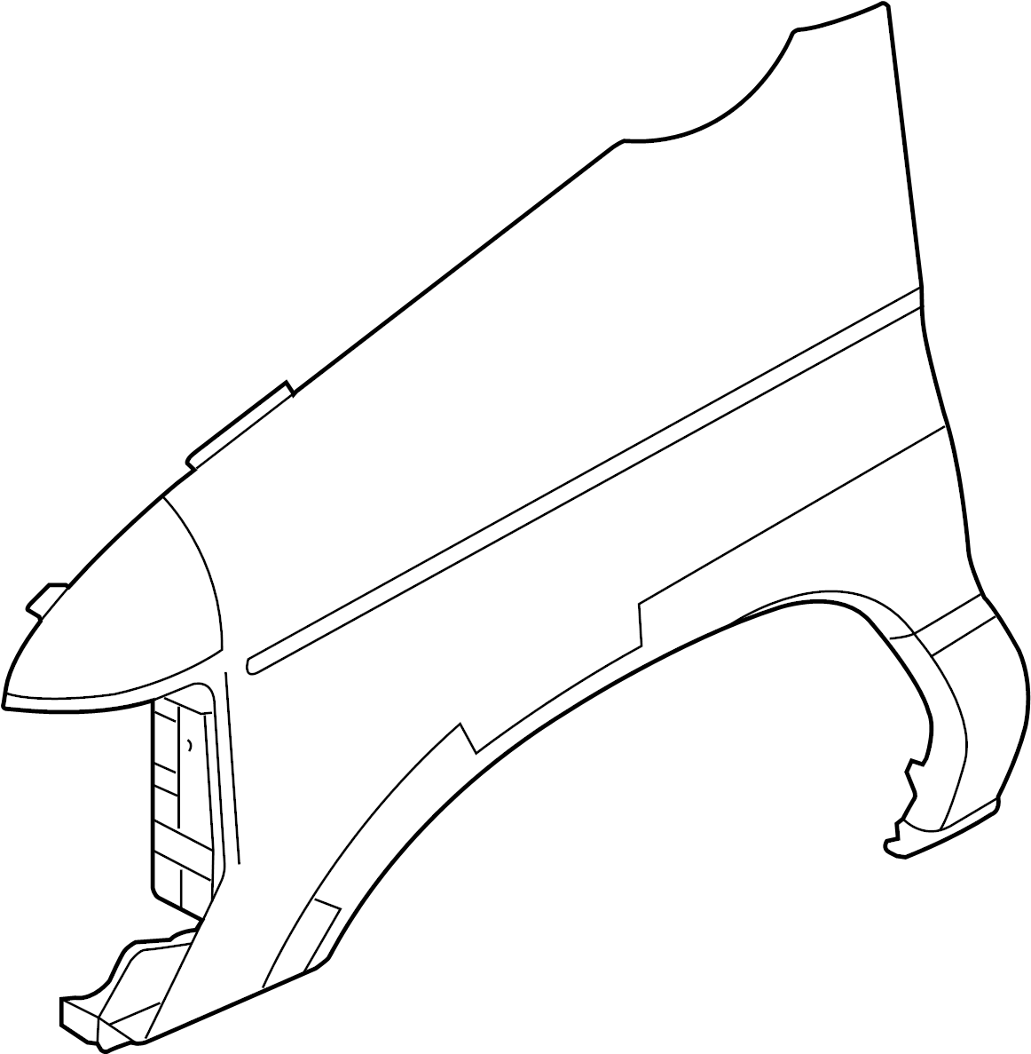 View 8C2Z16005B Fender (Front) Full-Sized Product Image